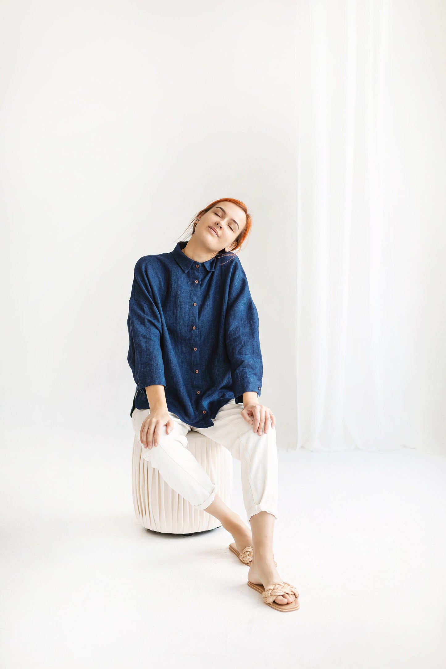 Classic linen button up shirt DOLLY