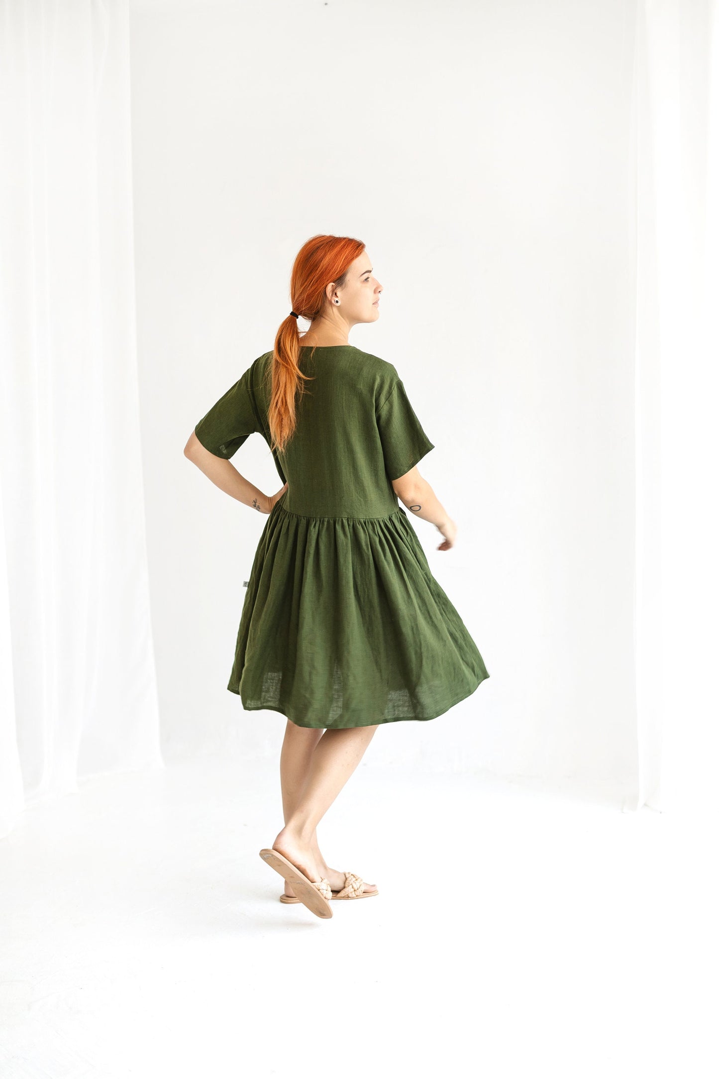 Loose linen dress ALEX