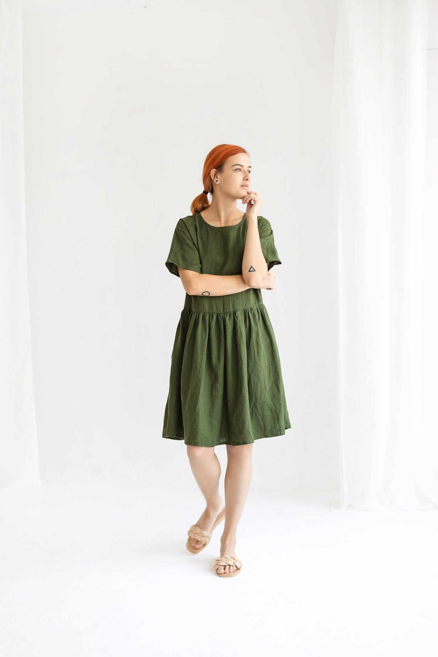 Loose linen dress ALEX