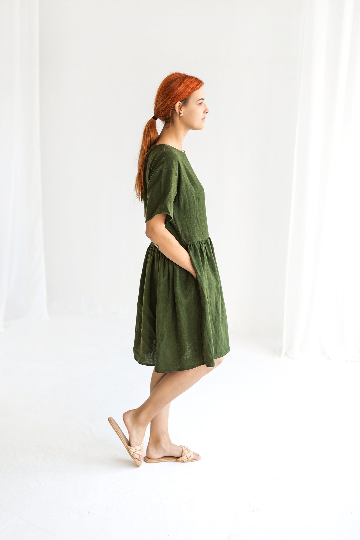 Loose linen dress ALEX
