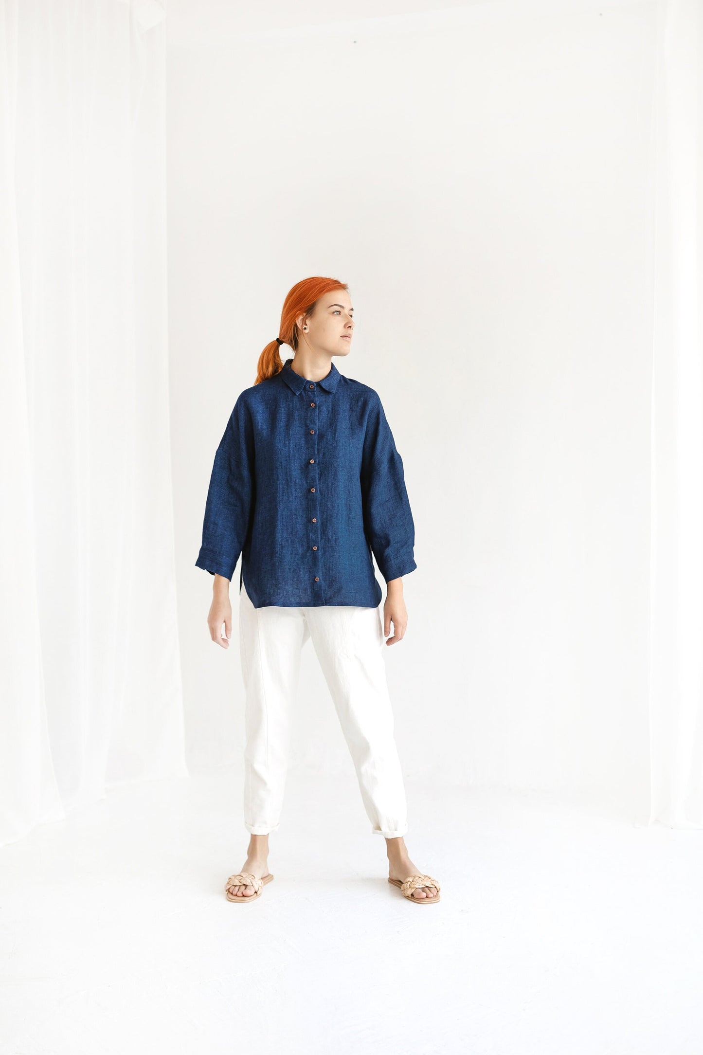 Classic linen button up shirt DOLLY