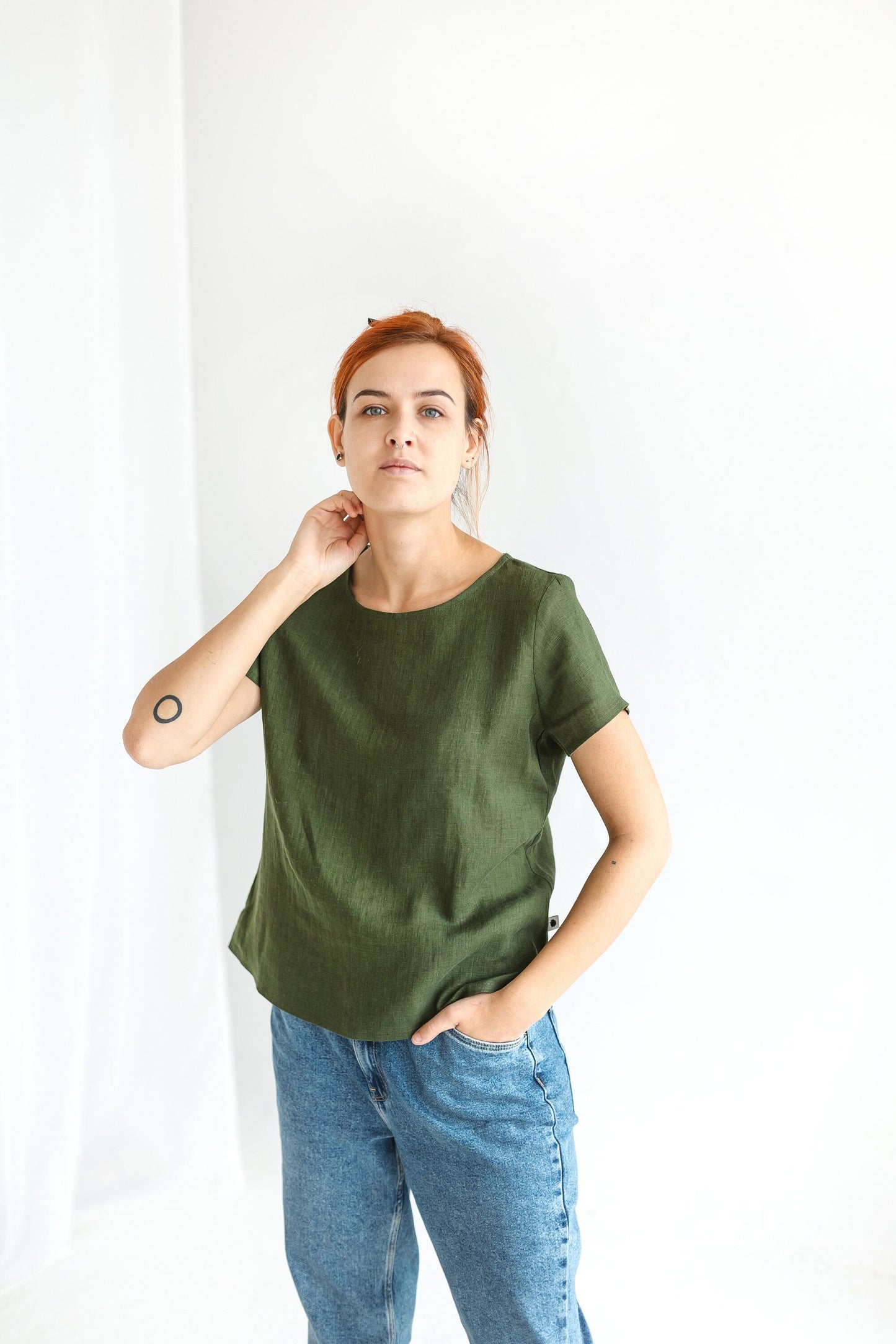 Short sleeves linen tshirt AMY