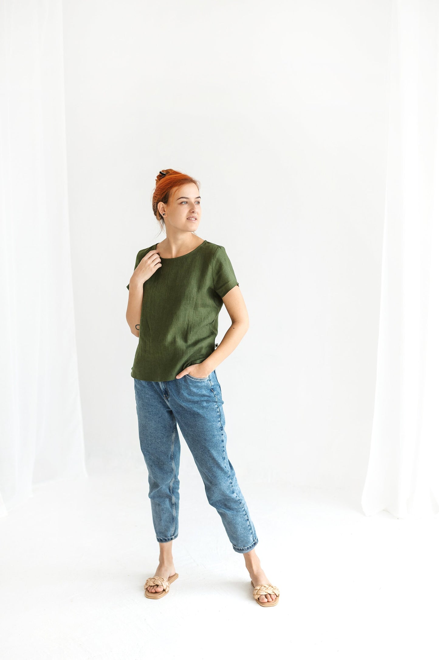 Short sleeves linen tshirt AMY