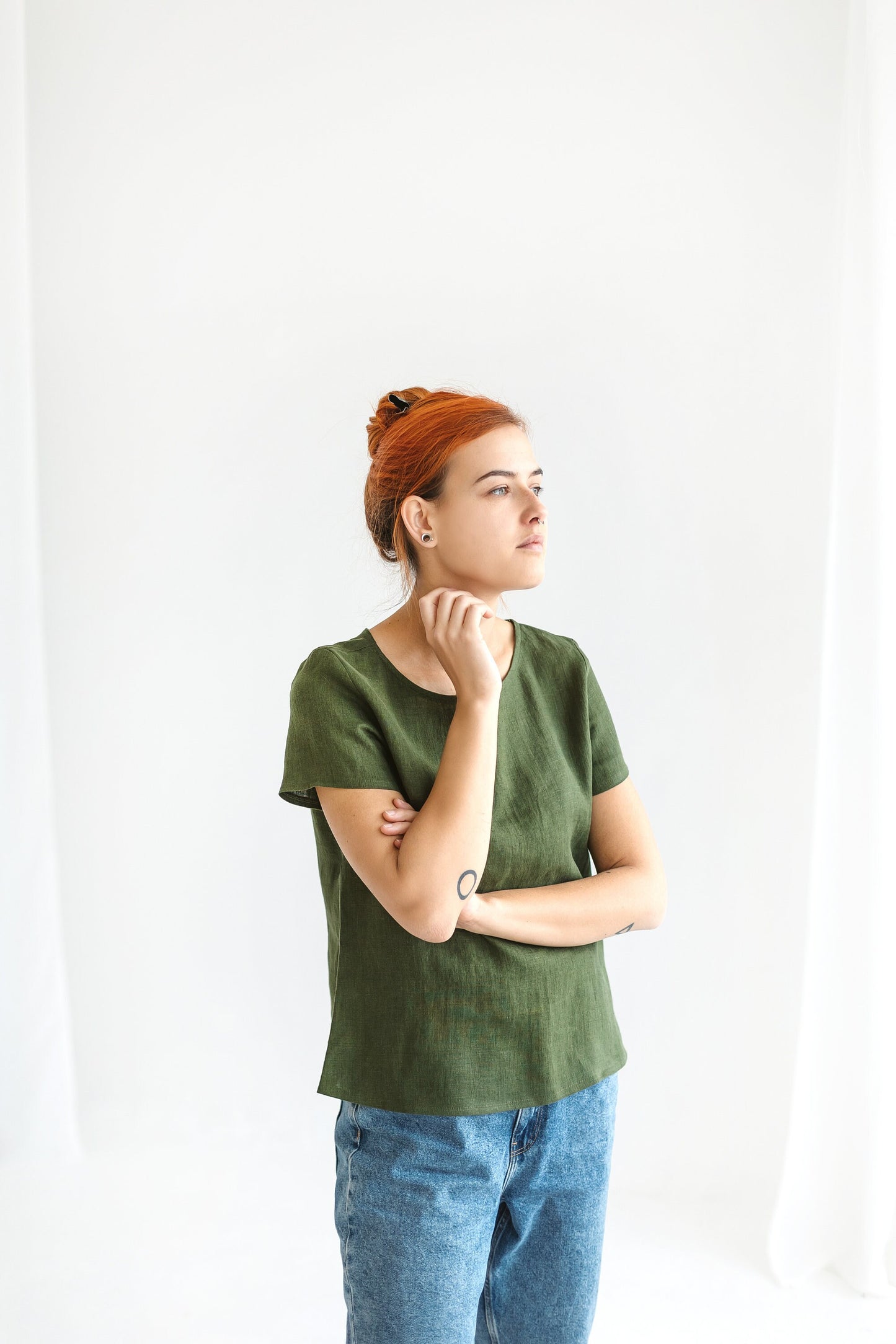 Short sleeves linen tshirt AMY
