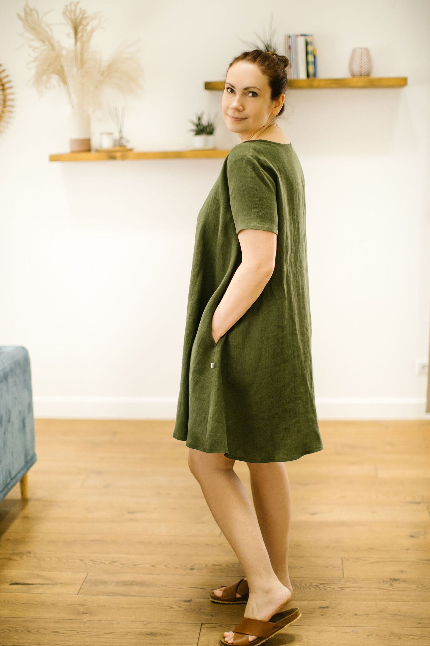 Plus size linen dress for women VICTORIA