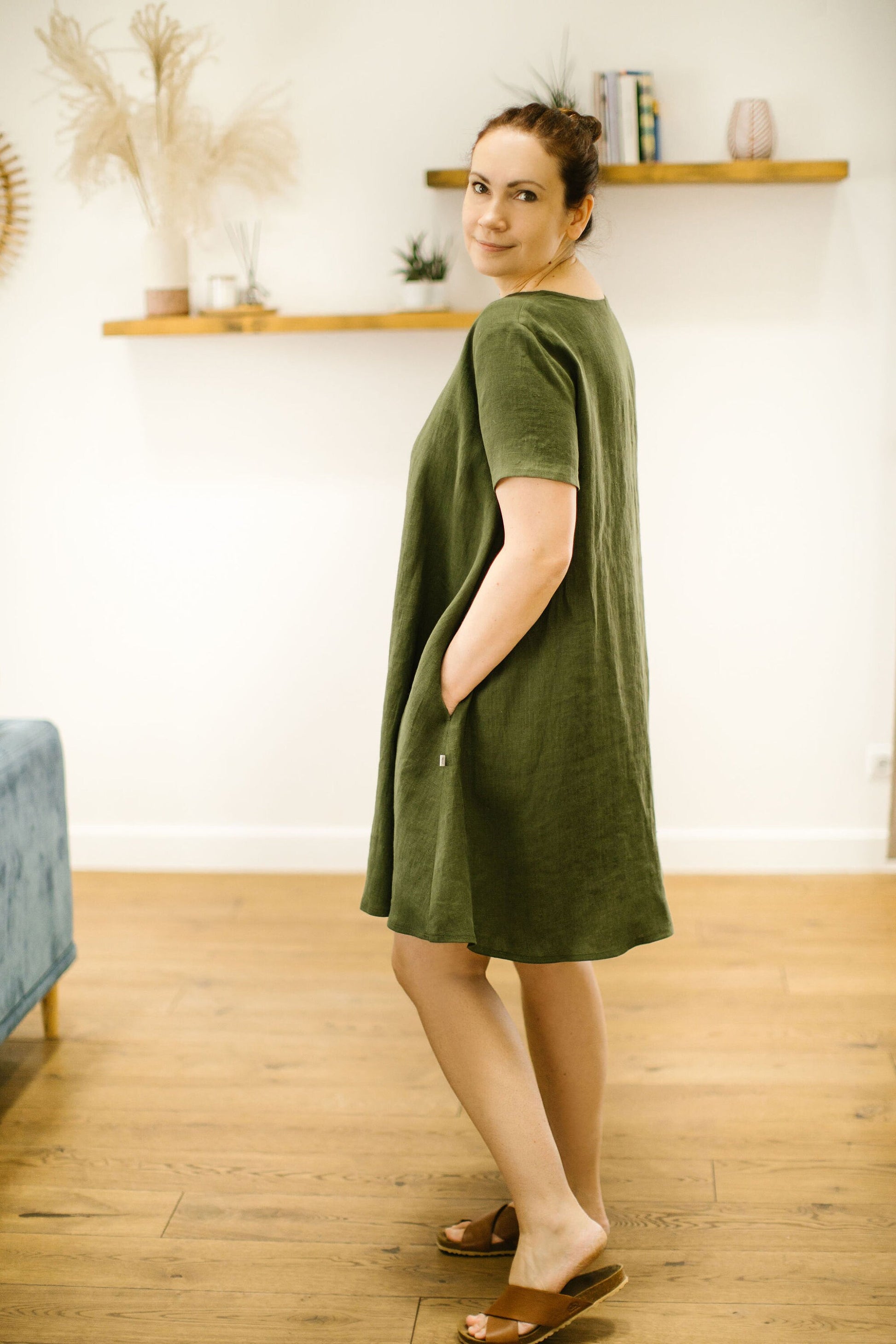 Plus size linen dress for women VICTORIA