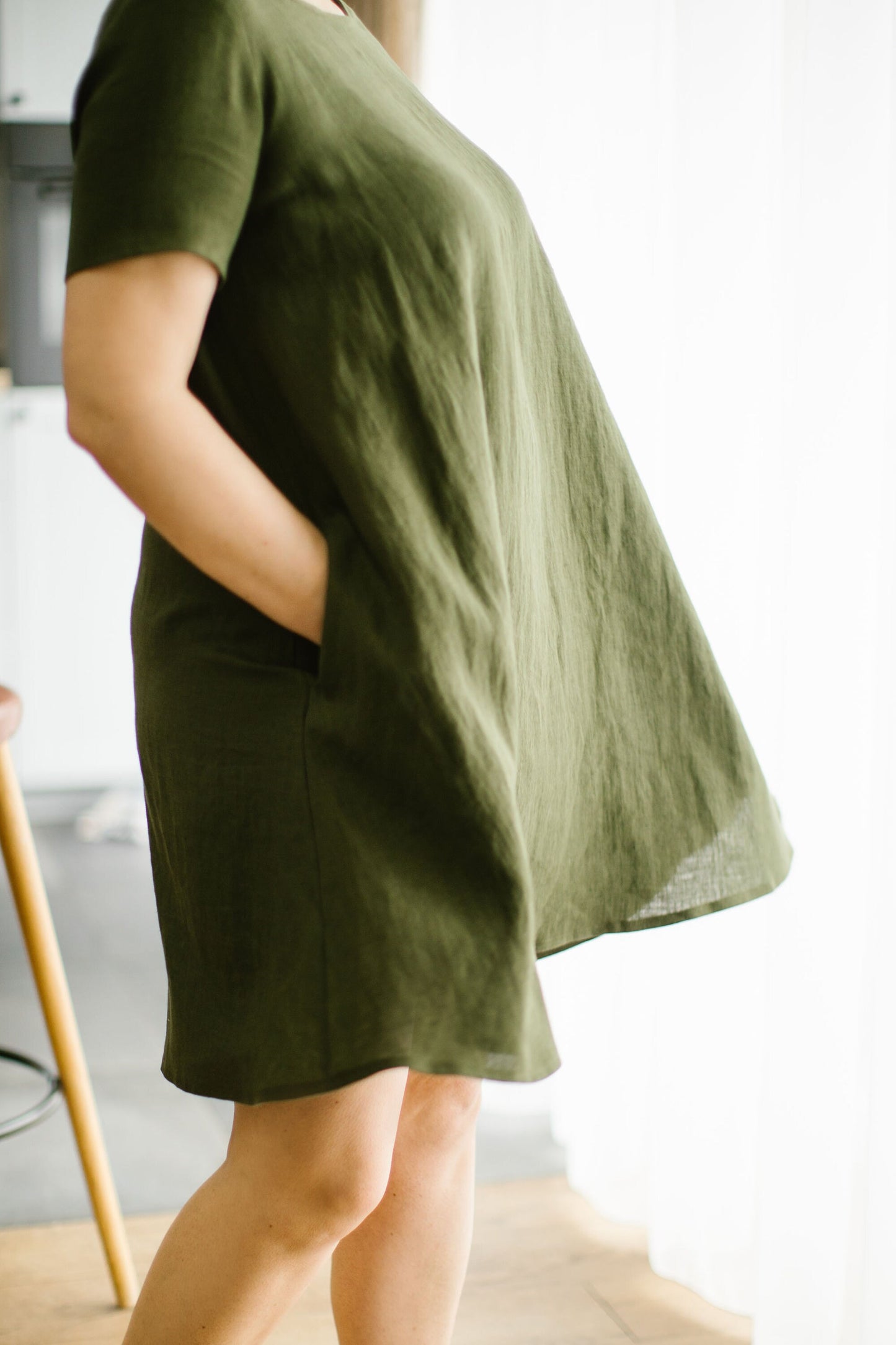 Plus size linen dress for women VICTORIA