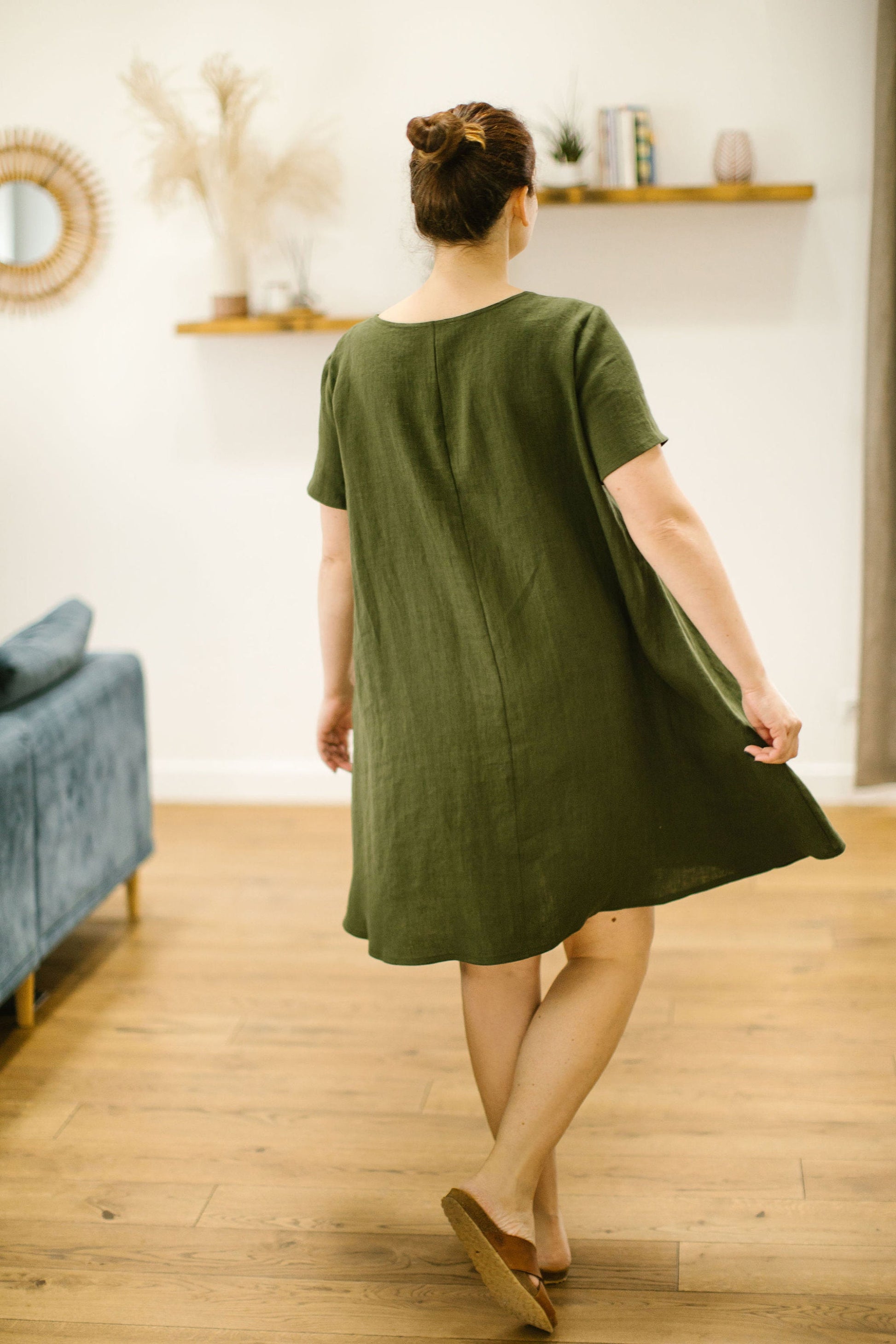 Plus size linen dress for women VICTORIA