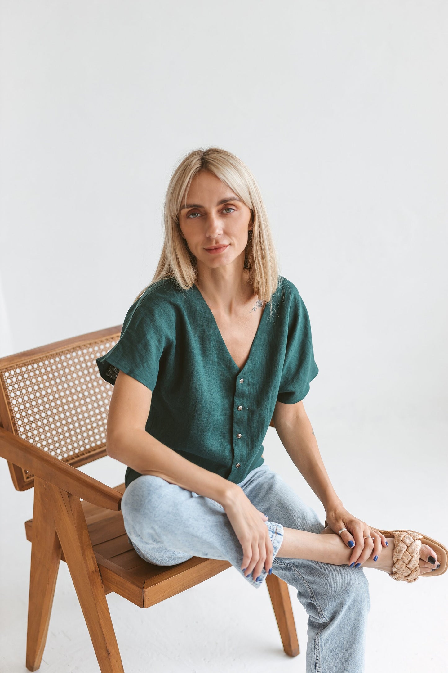 Loose linen blouse MAYLA
