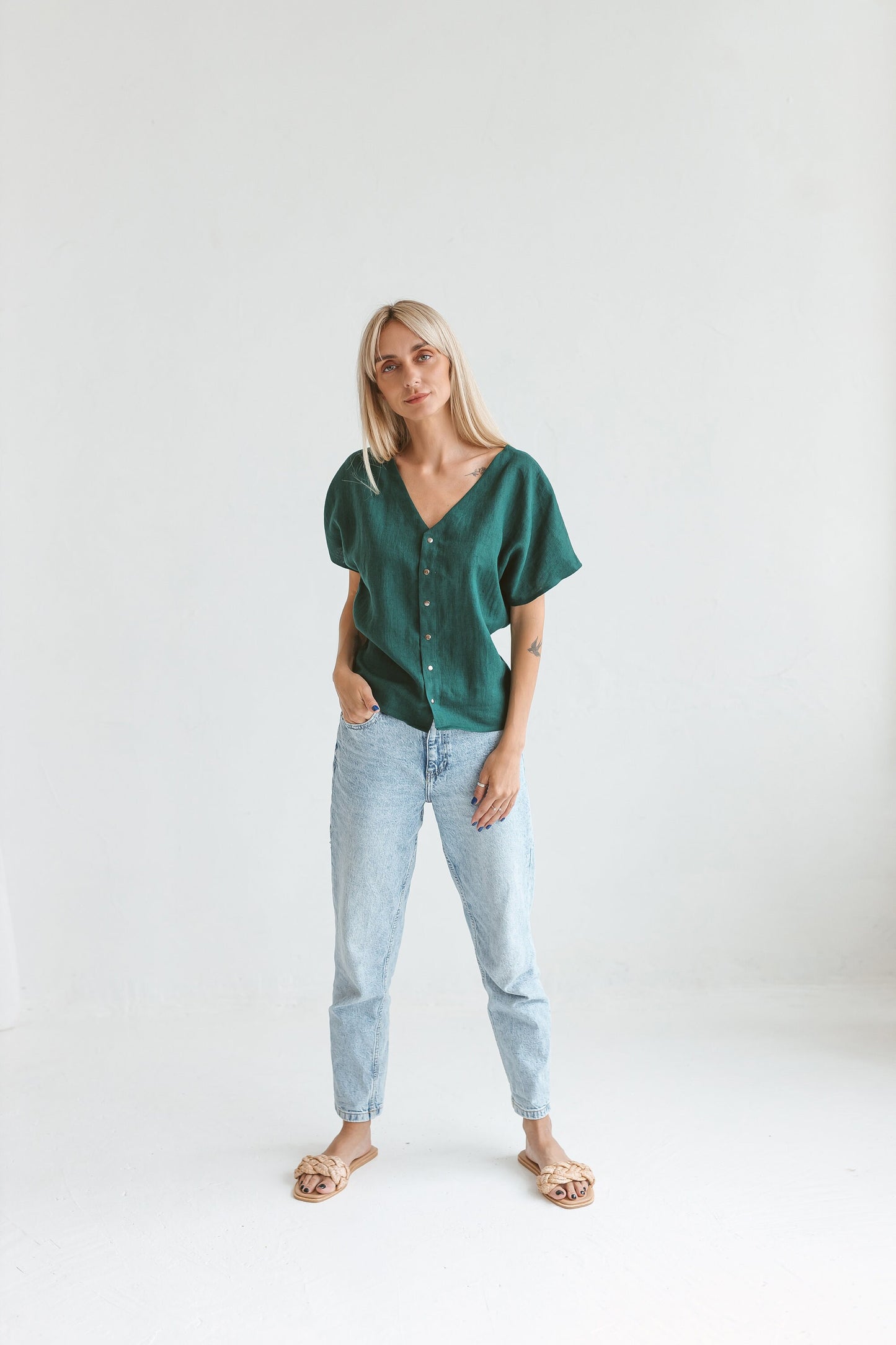 Loose linen blouse MAYLA