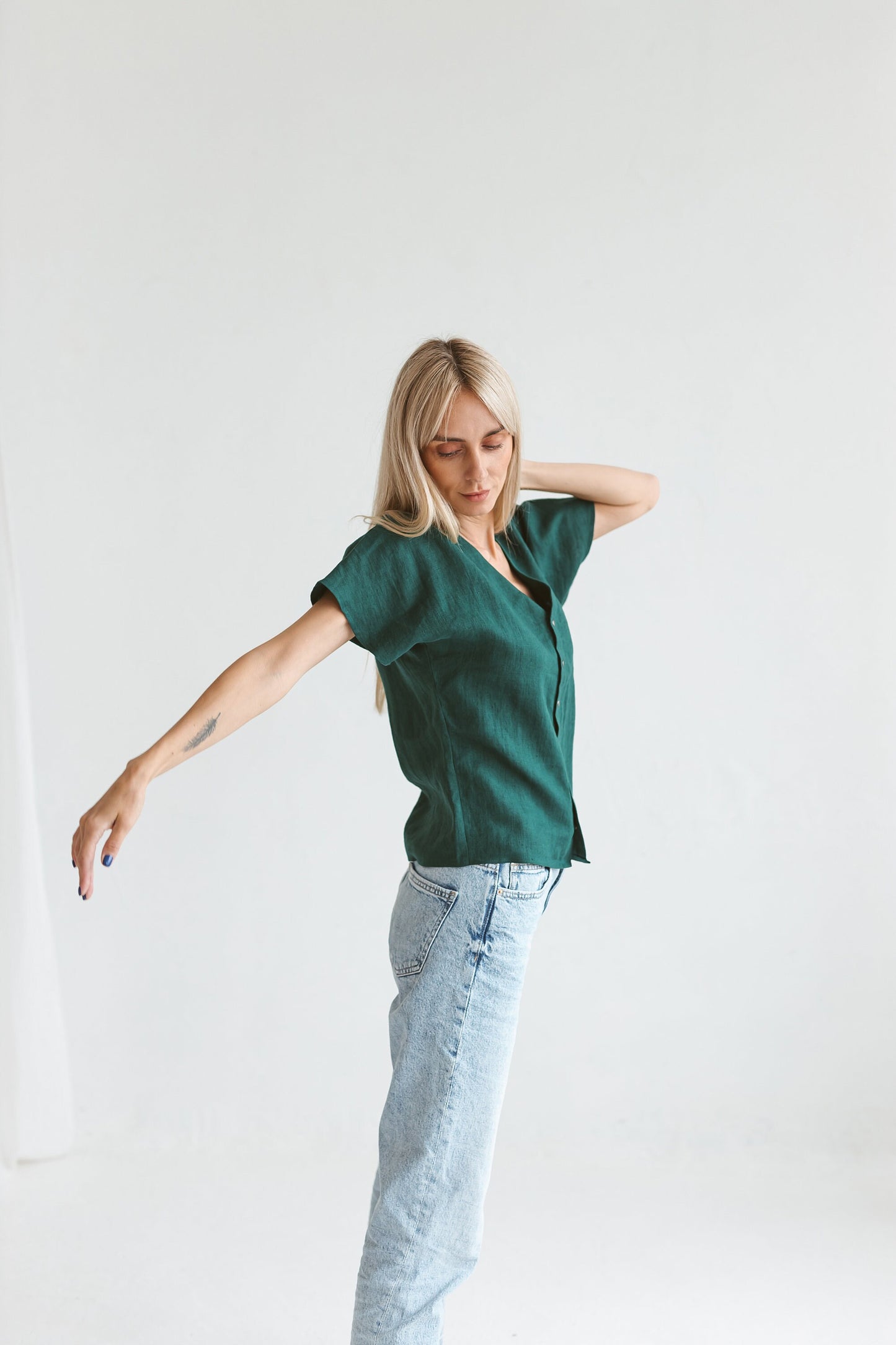 Loose linen blouse MAYLA