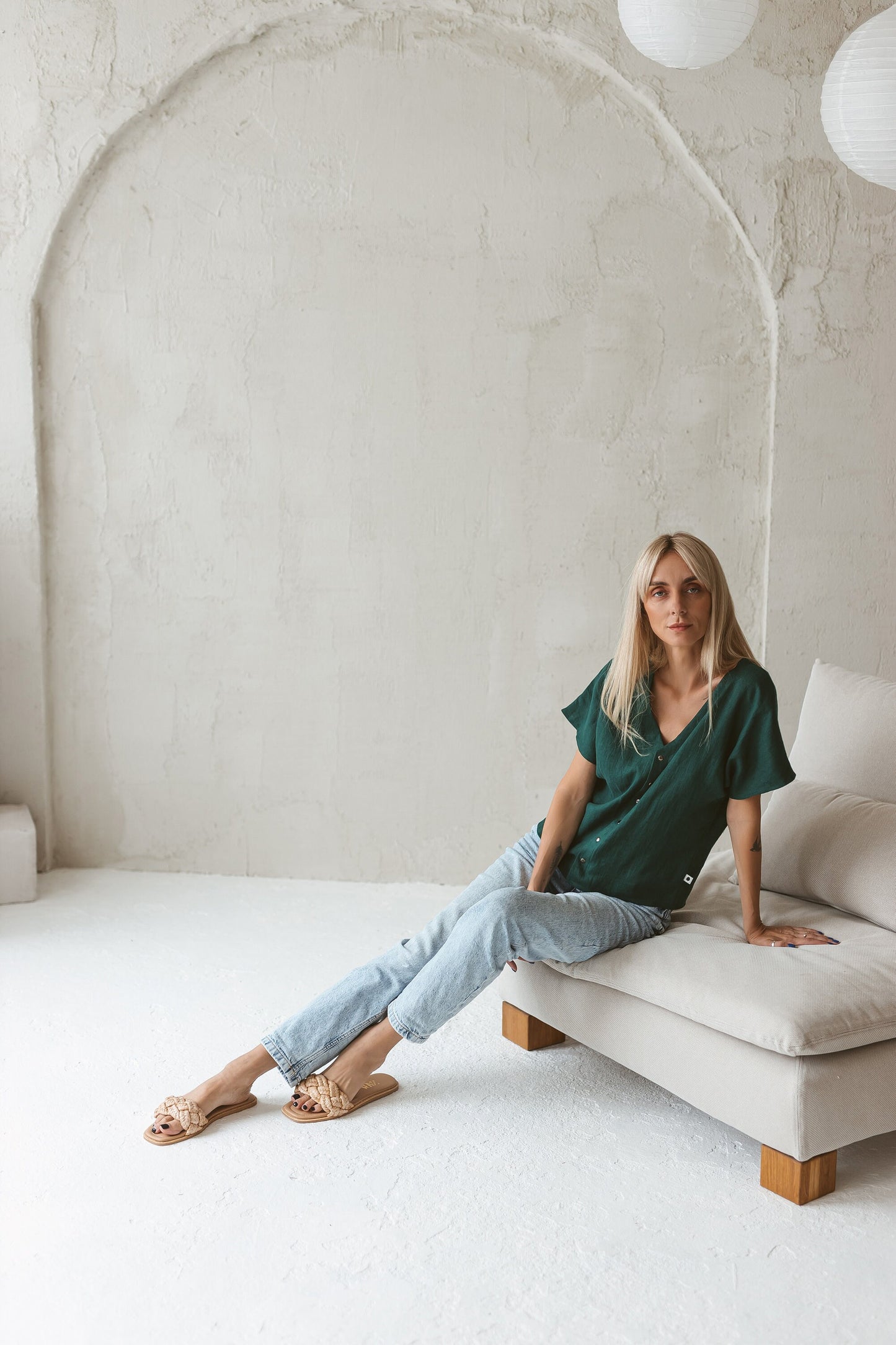 Loose linen blouse MAYLA