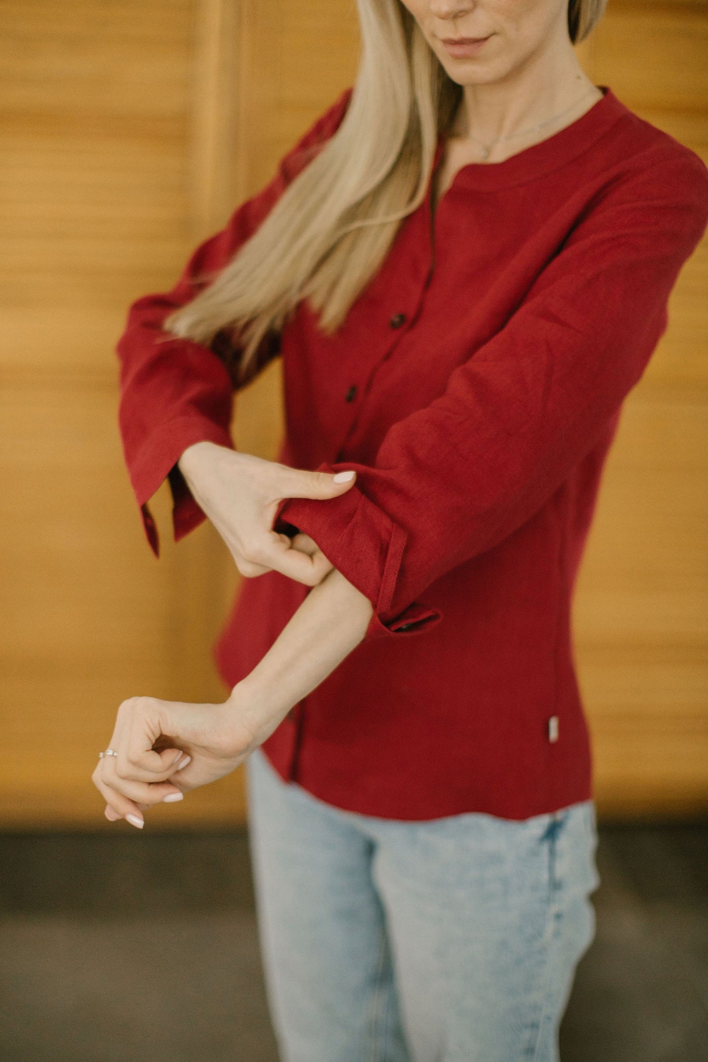 Classic linen button up shirt ANGELIA/READY TO SHIP