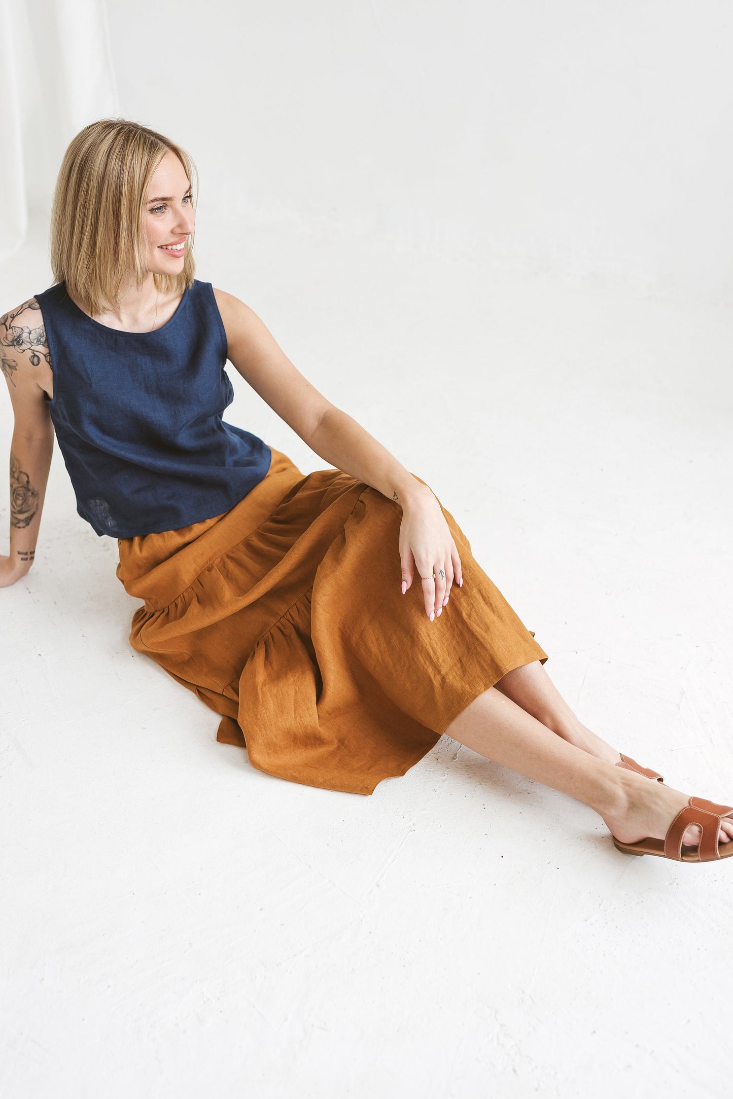 Womens linen skirt CORA