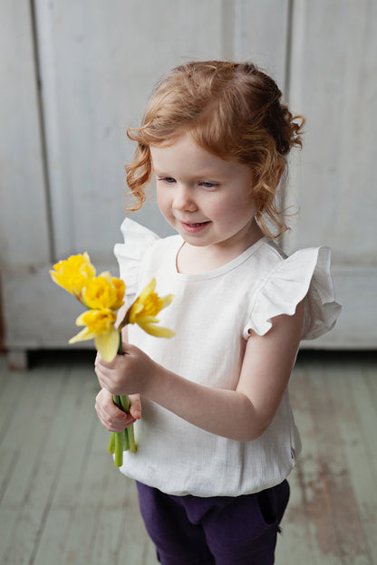 Linen shirt for baby girl