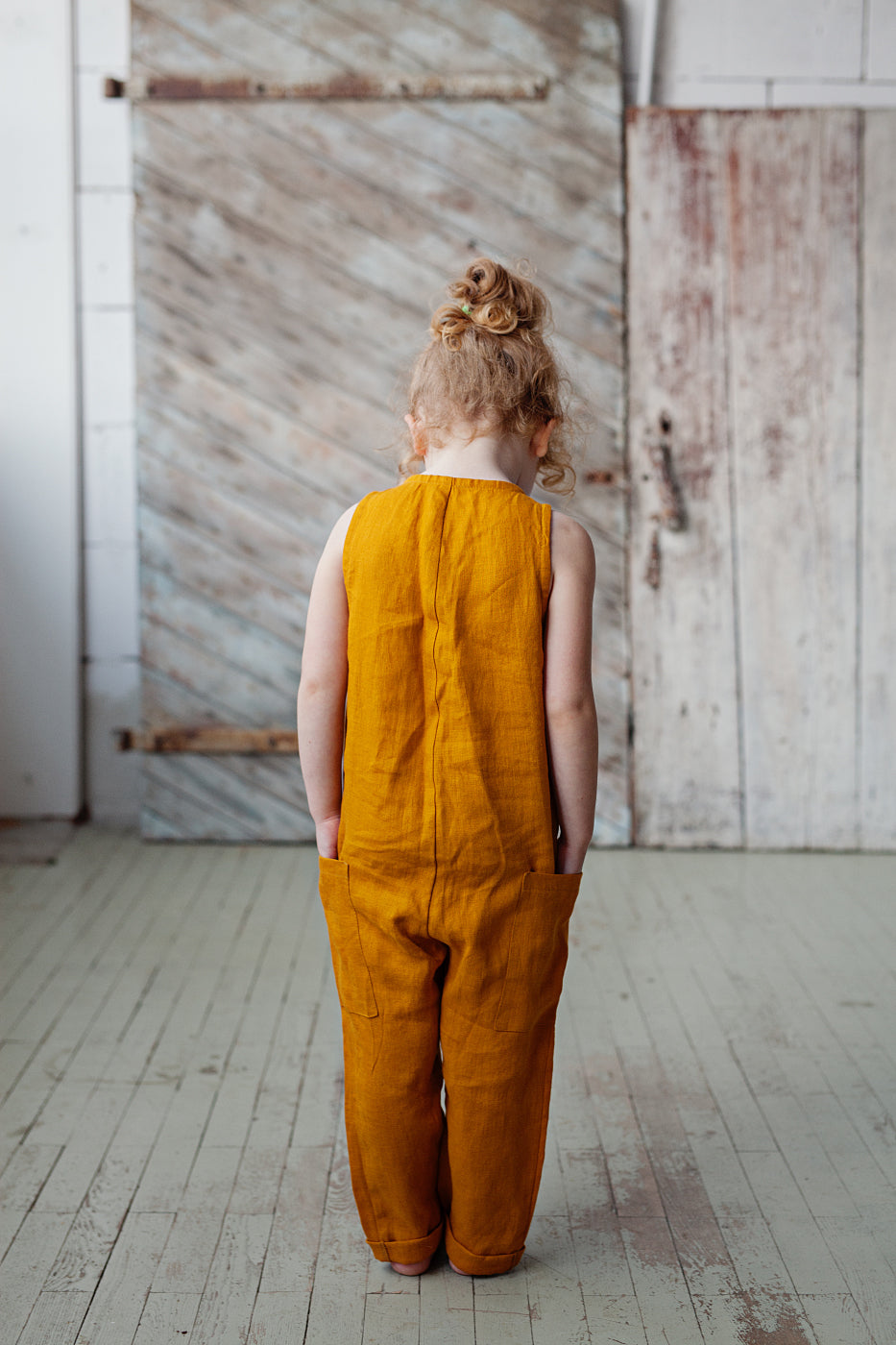 Adorable baby girls and toddlers linen overalls for summer ROXY