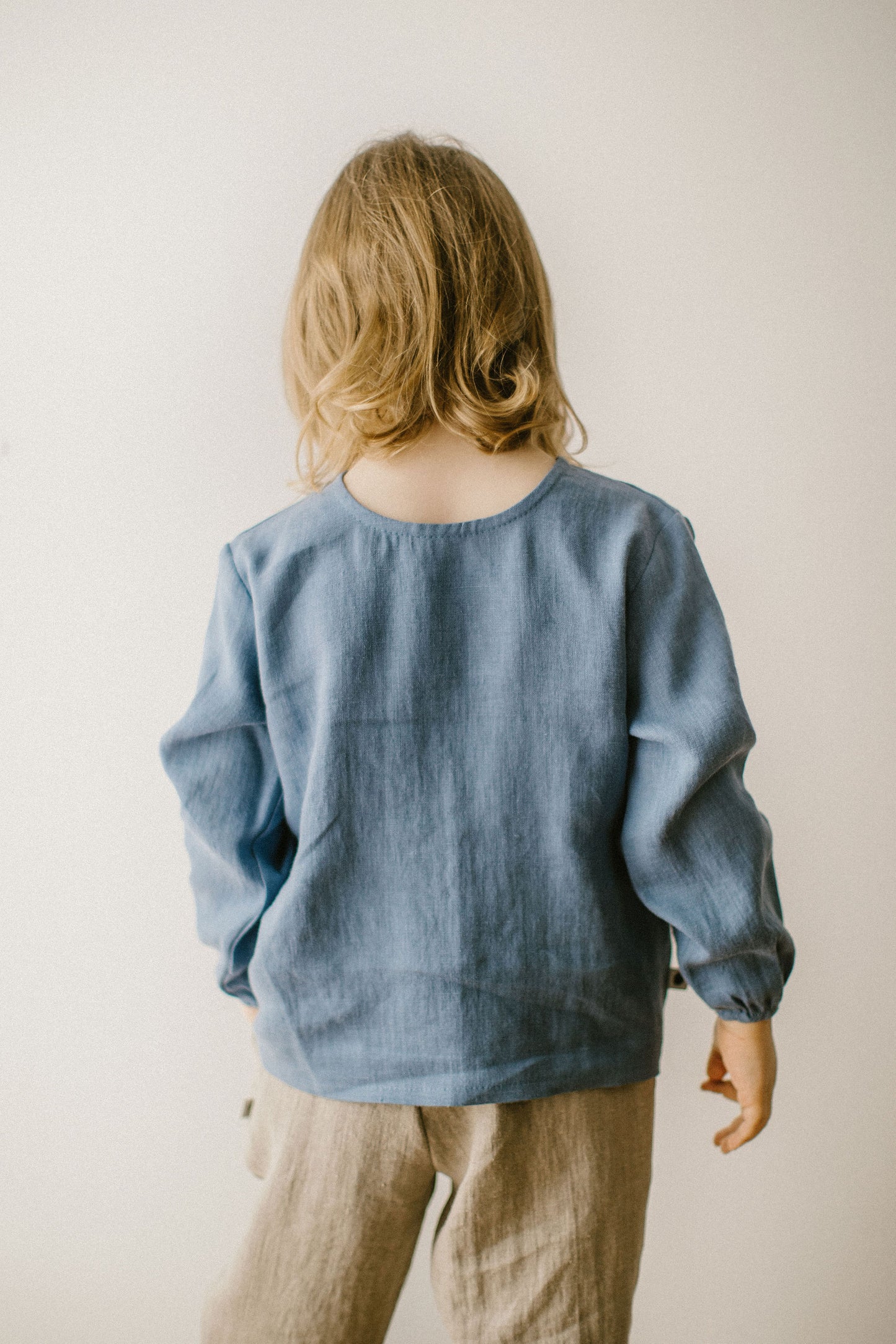 Long sleeves linen top for boys