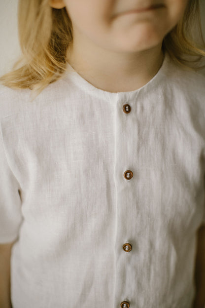 Linen button up shirt for boys