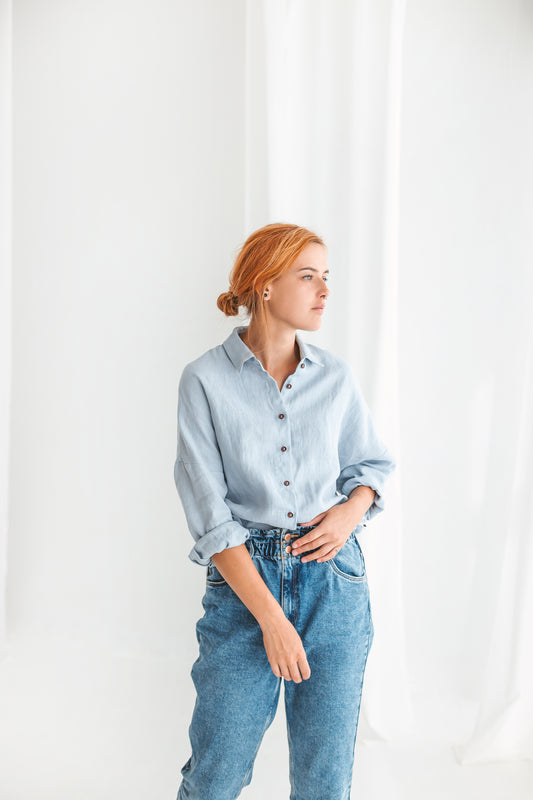 Classic linen button up shirt DOLLY