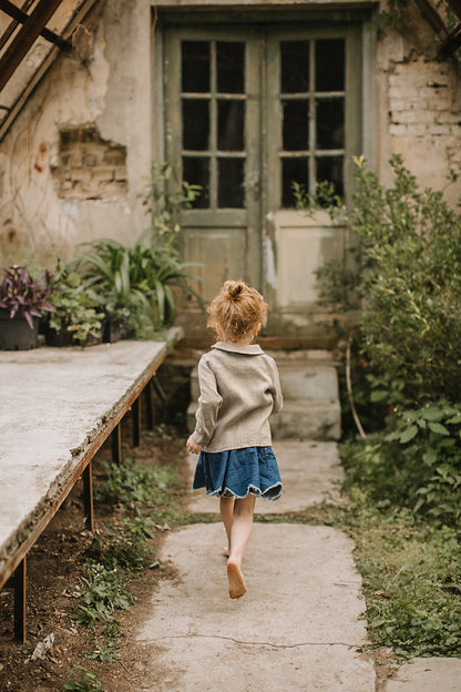 Girls shirt with long sleeves (not embroidery pocket)