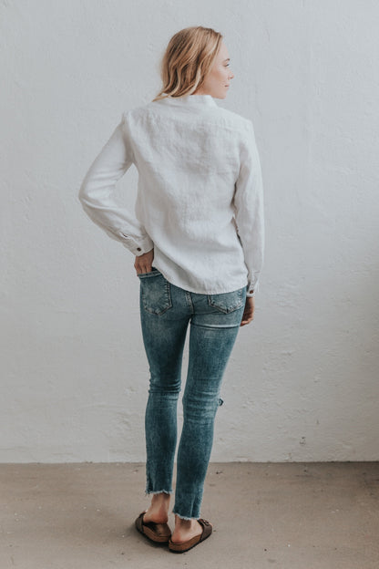 Classic linen button up shirt ANGELIA