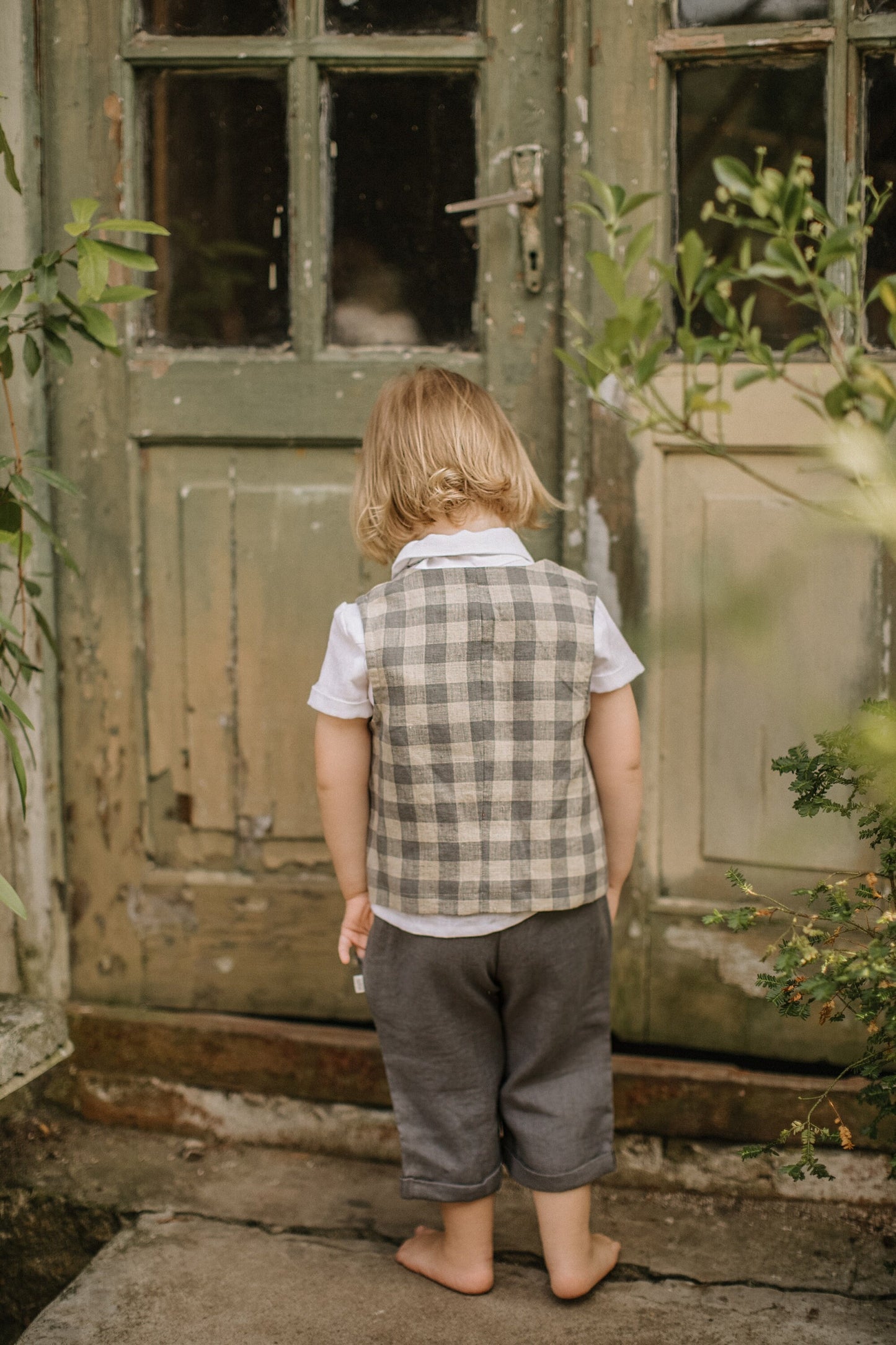 Linen cropped pants for boys/READY TO SHIP