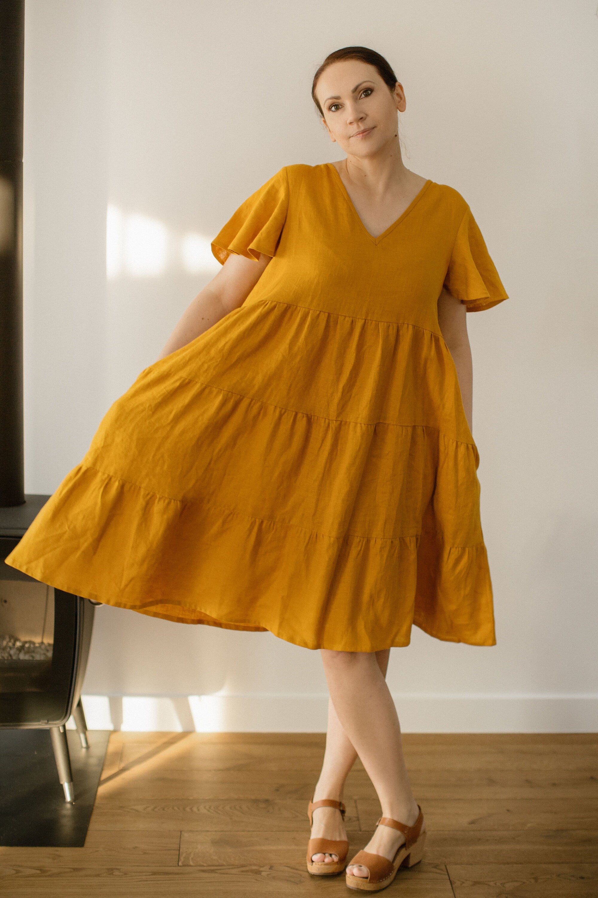 Linen sundress plus size hotsell