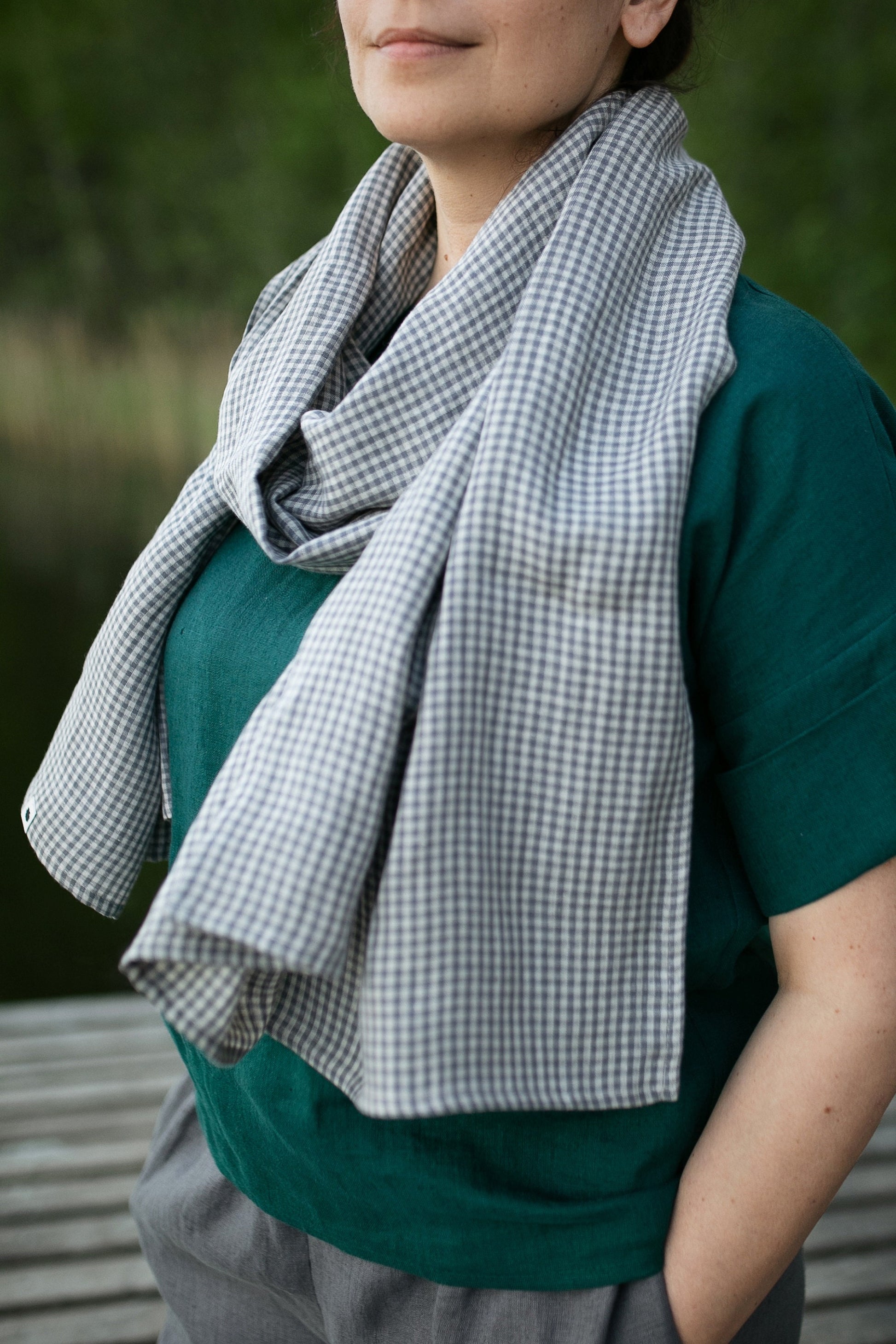Linen scarf for men or women/READY TO SHIP