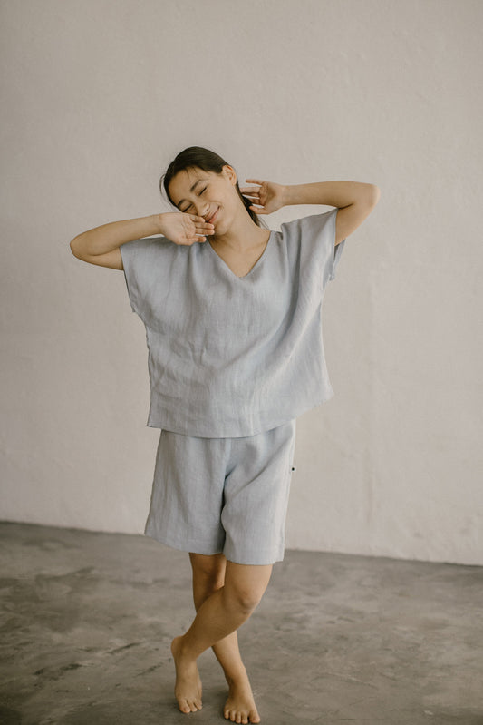 Linen pajama set for women AMBER