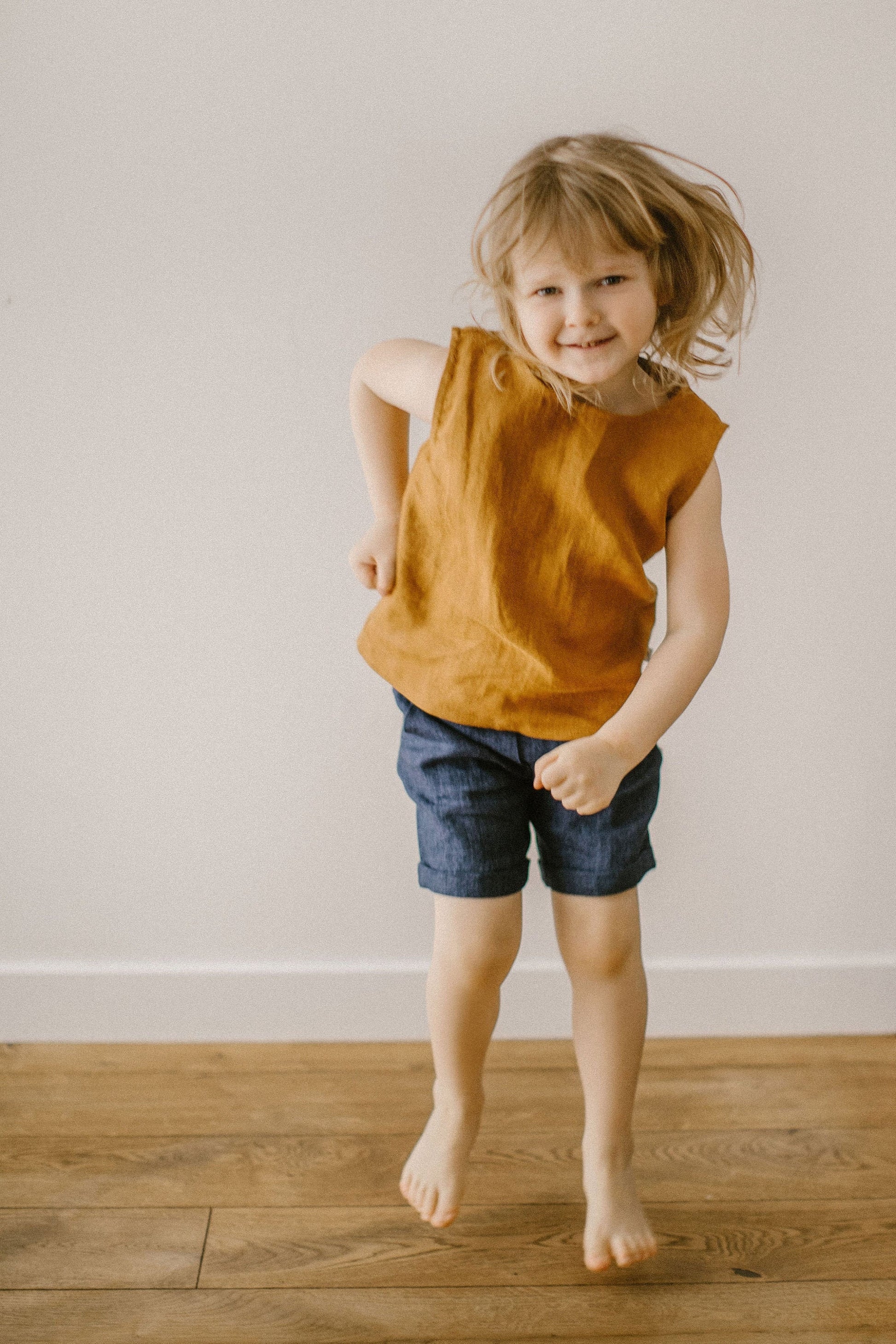 Sleeveless linen top for boys CYPRUS