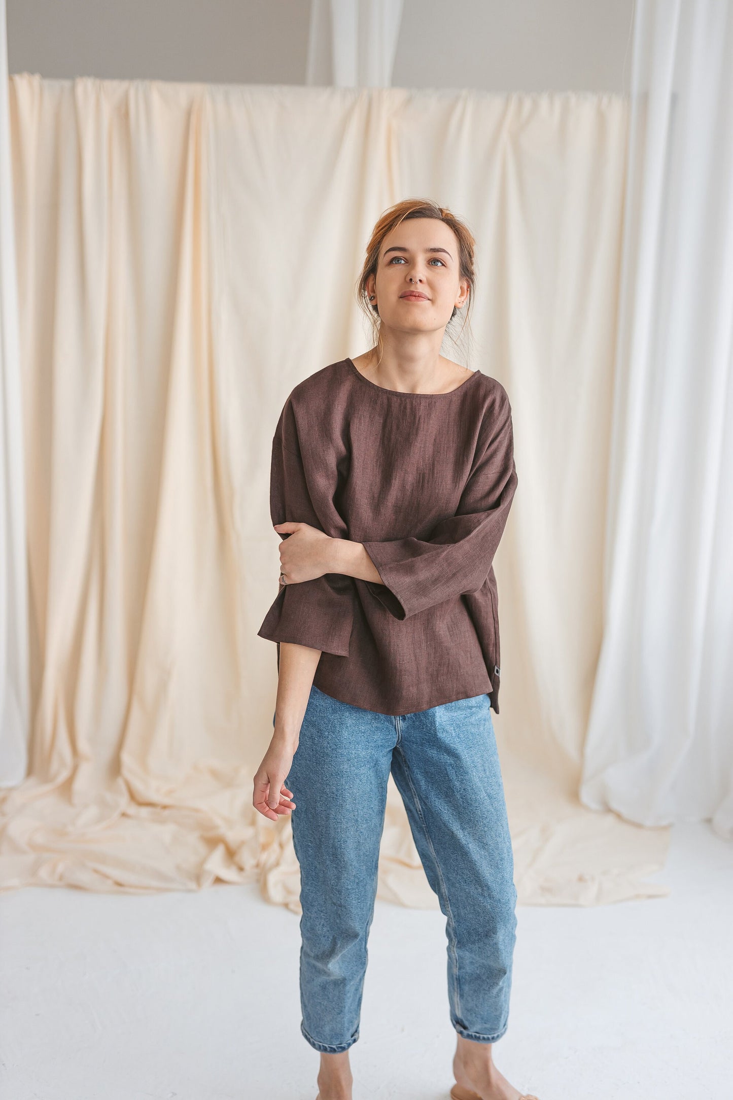 Organic linen oversized shirt NOVA