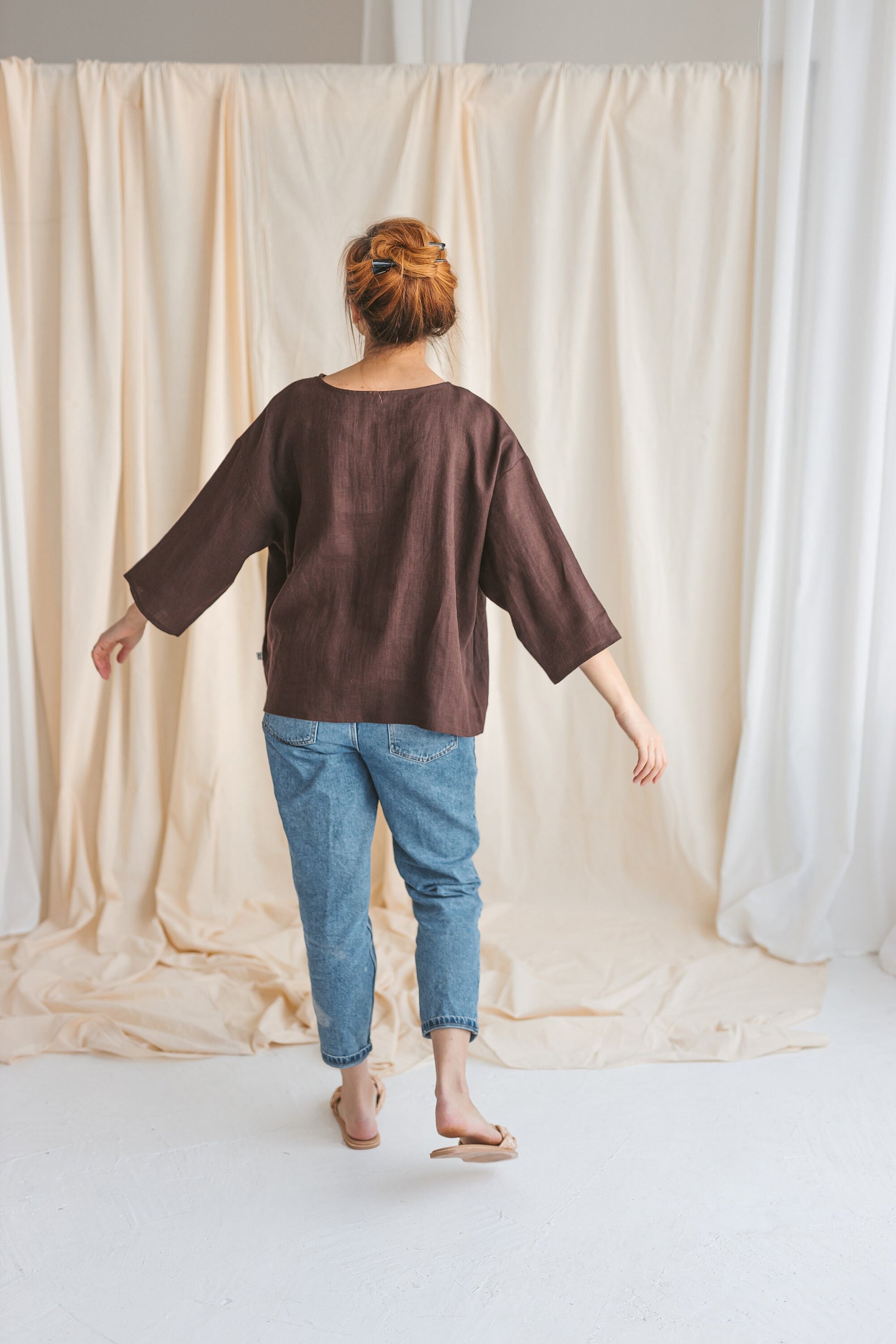 Organic linen oversized shirt NOVA