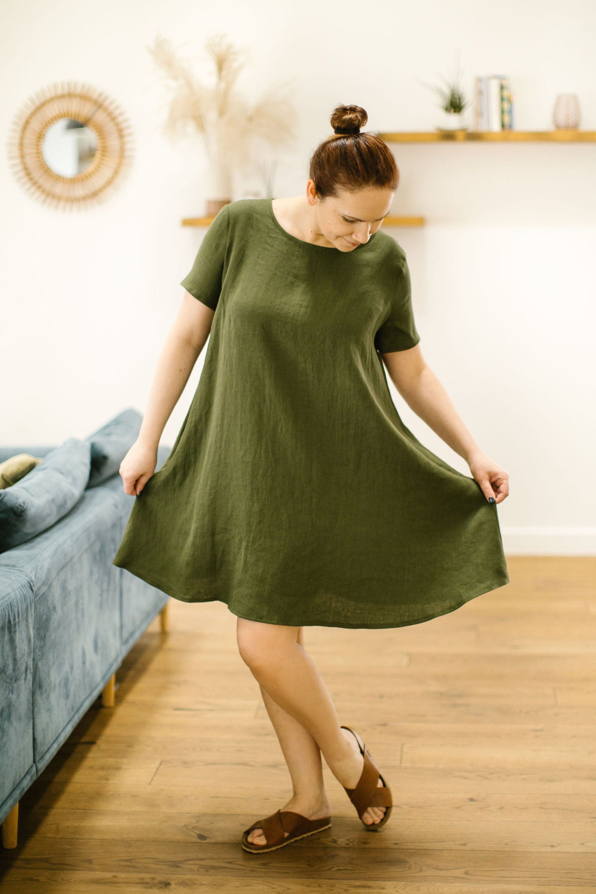 Plus size linen dress for women VICTORIA – Noisy Forest Clothes