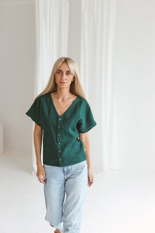 Loose linen blouse MAYLA